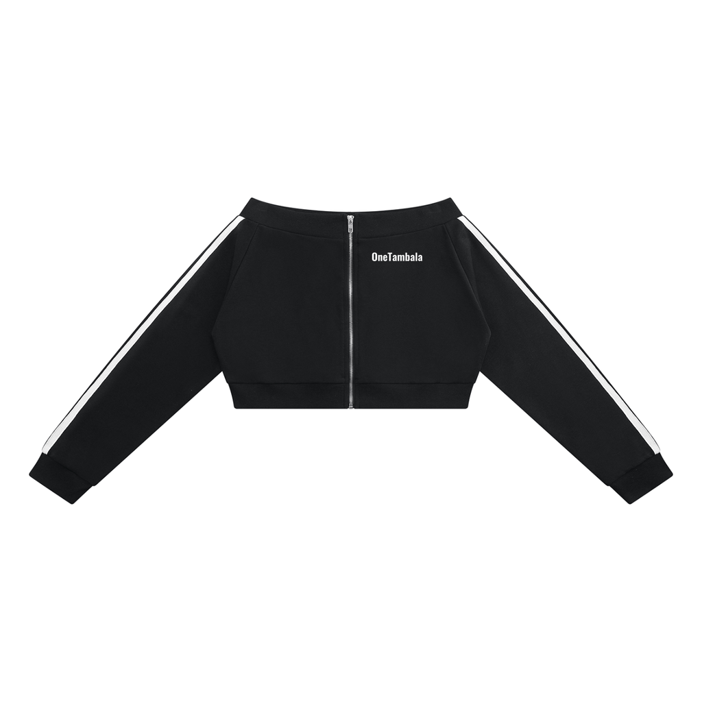 Women's Off-Shoulder Full Zip Hoodie