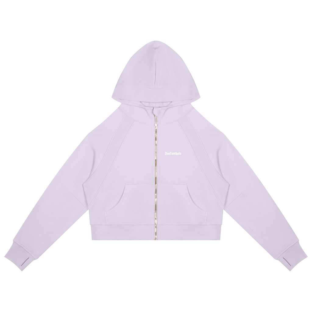 Cropped Zip-Through Hoodie