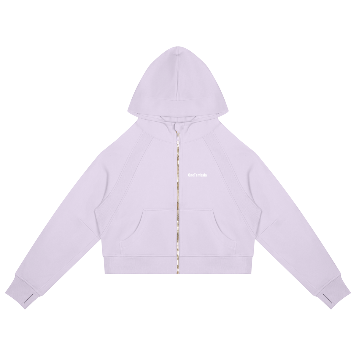 Cropped Zip-Through Hoodie
