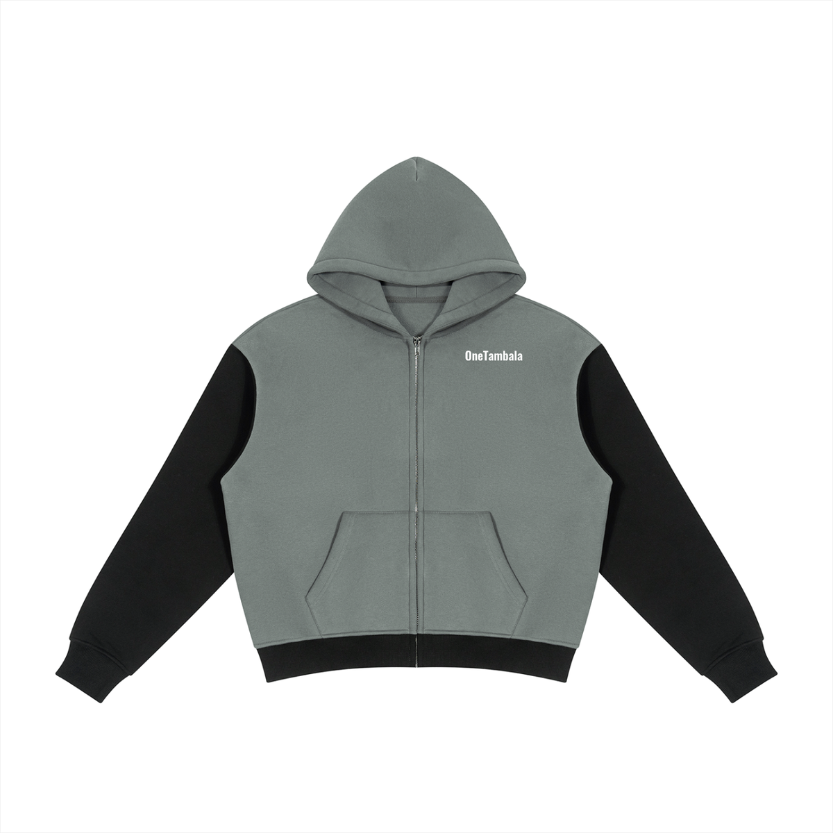 Unisex Color Block Fleece Full Zip Hoodie