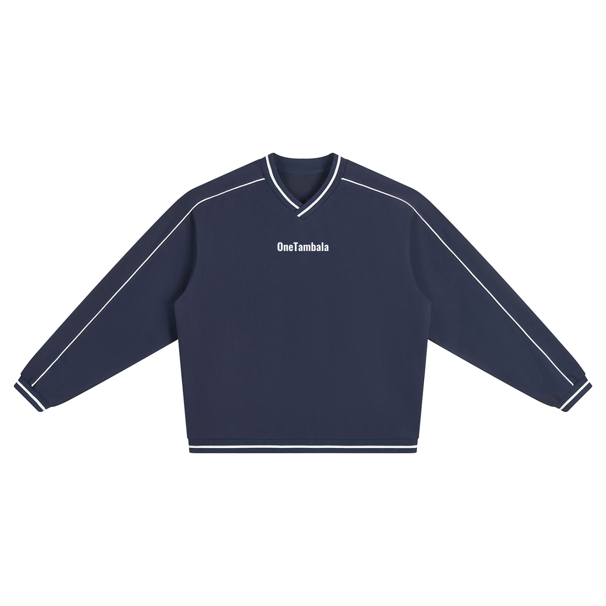 Unisex Color Block V-Neck Sweatshirt