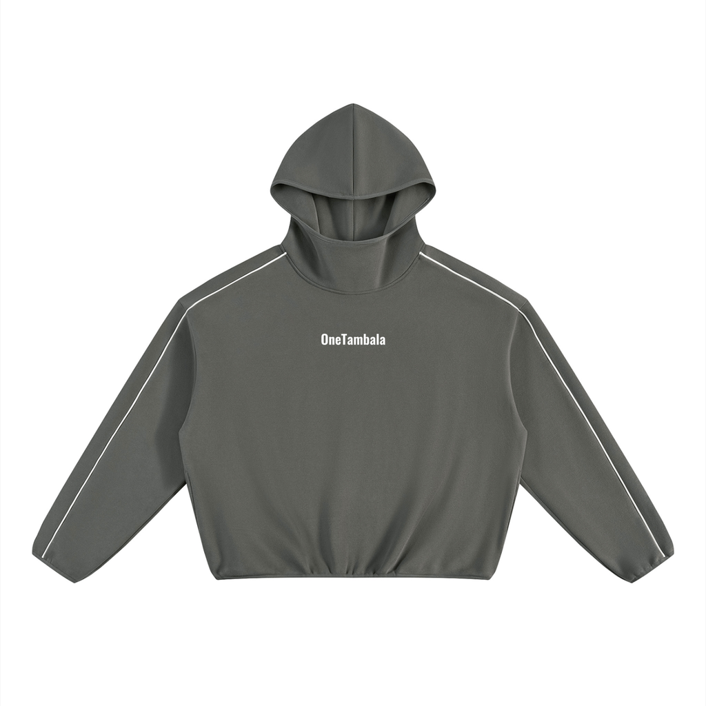 Unisex Boxy Piping Fleece Hoodie