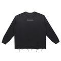 Snow Wash Raw Edge Cotton T-Shirt