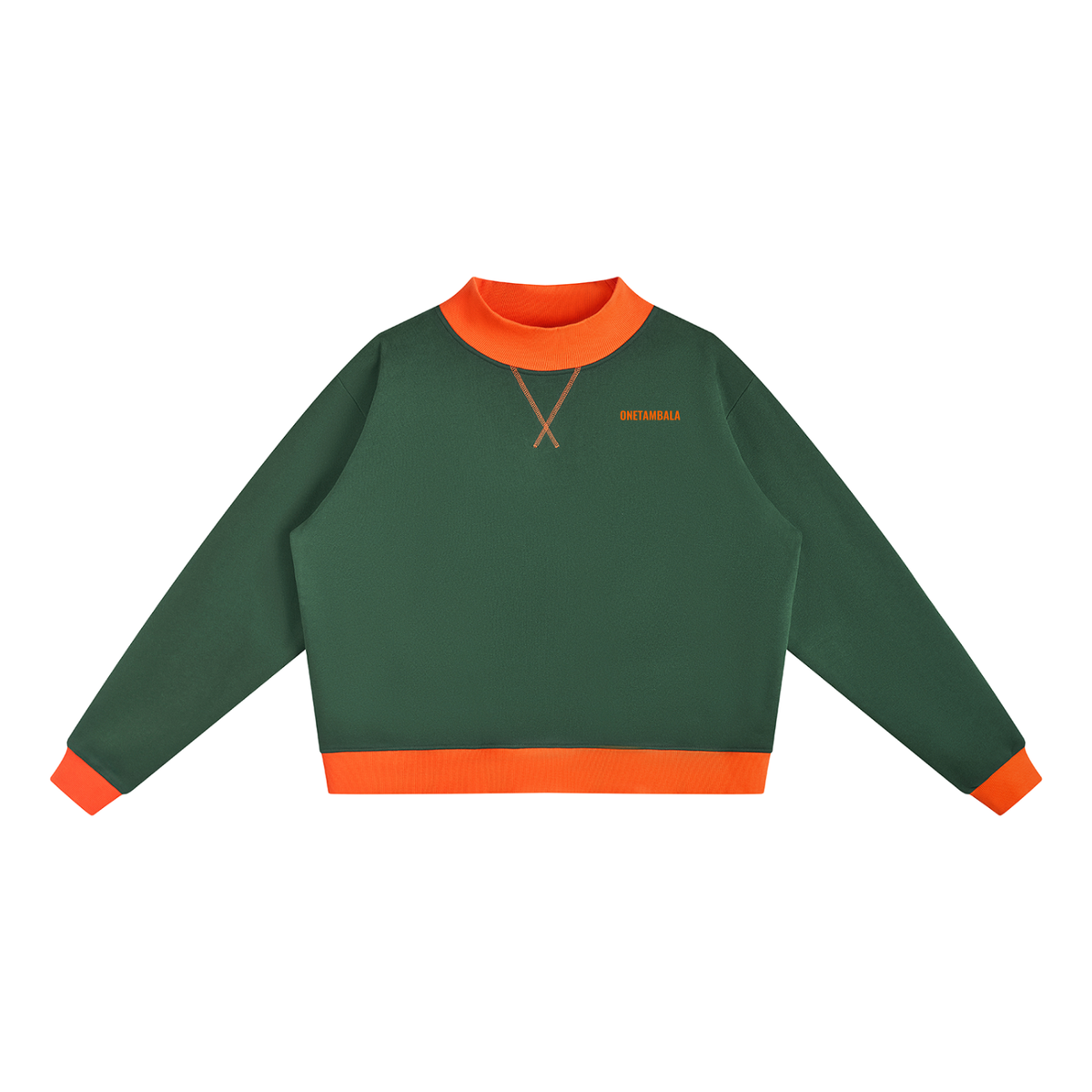 Women’s Mock Neck Crewneck Sweatshirt