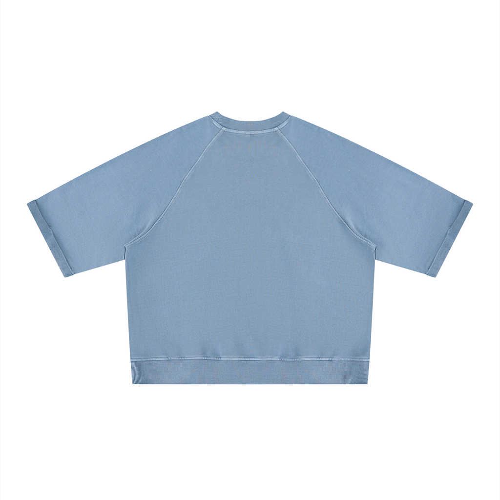 Unisex Vintage Wash Boxy Short Sleeve Sweatshirt