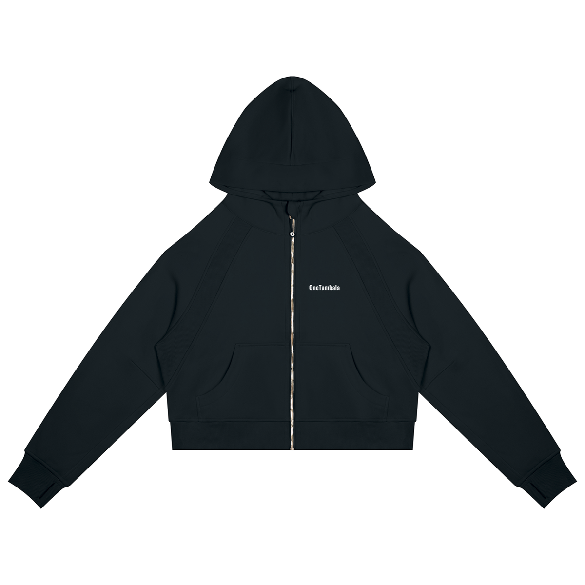 Cropped Zip-Through Hoodie