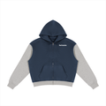 Unisex Color Block Fleece Full Zip Hoodie