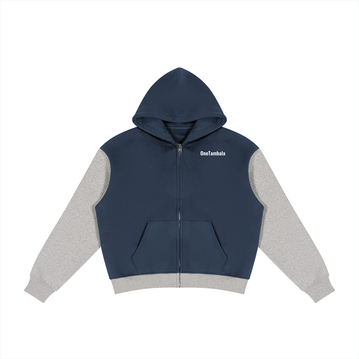 Unisex Color Block Fleece Full Zip Hoodie