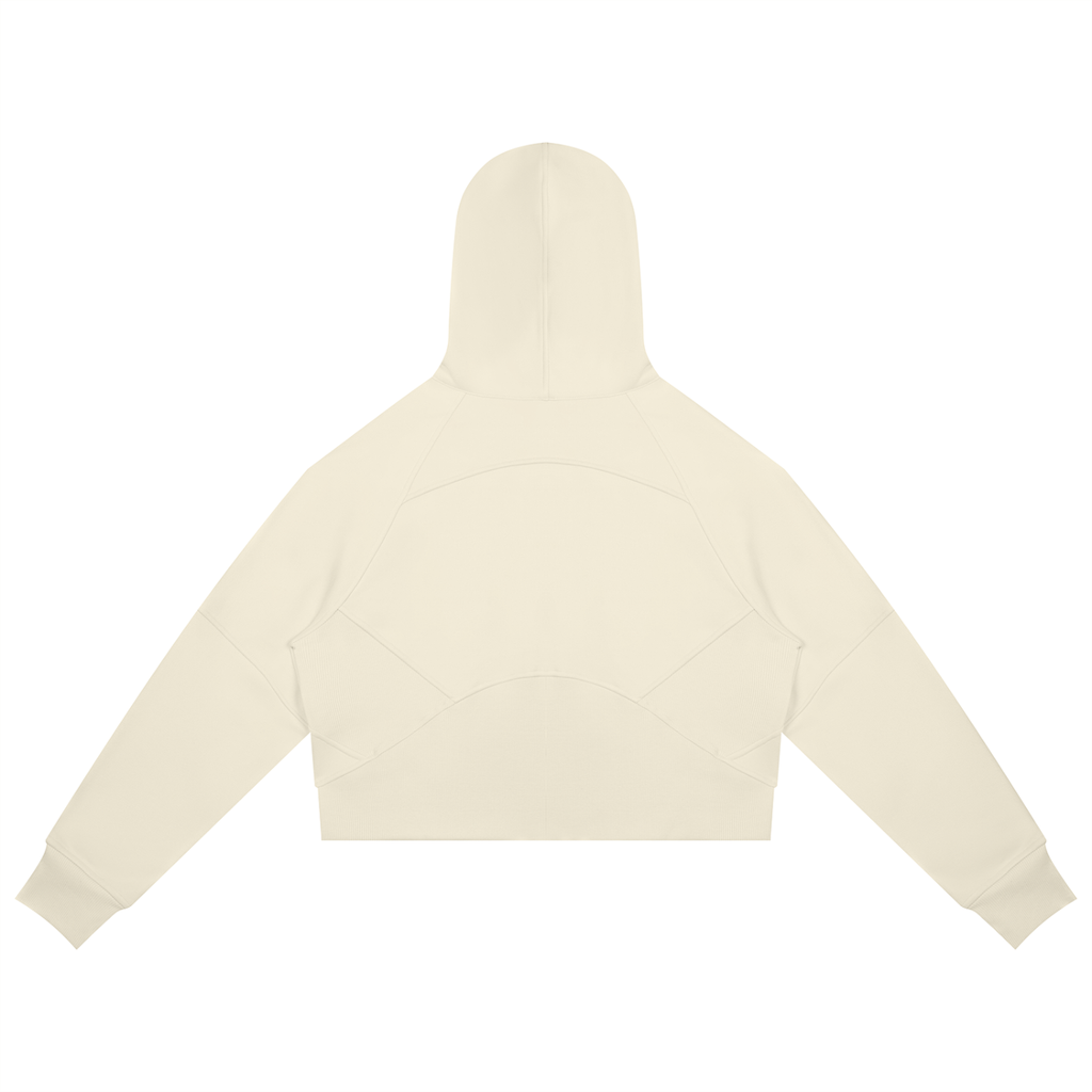 Cropped Zip-Through Hoodie