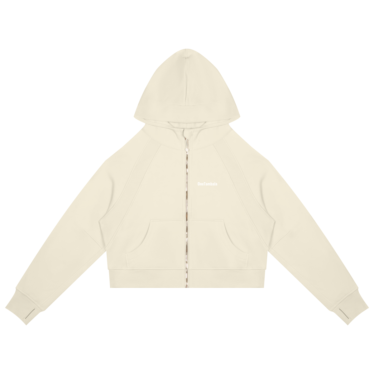 Cropped Zip-Through Hoodie