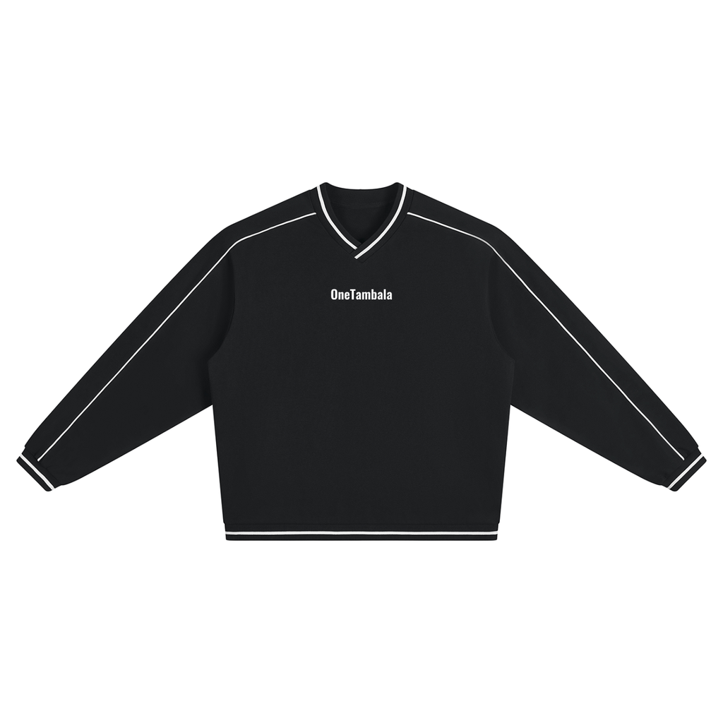 Unisex Color Block V-Neck Sweatshirt