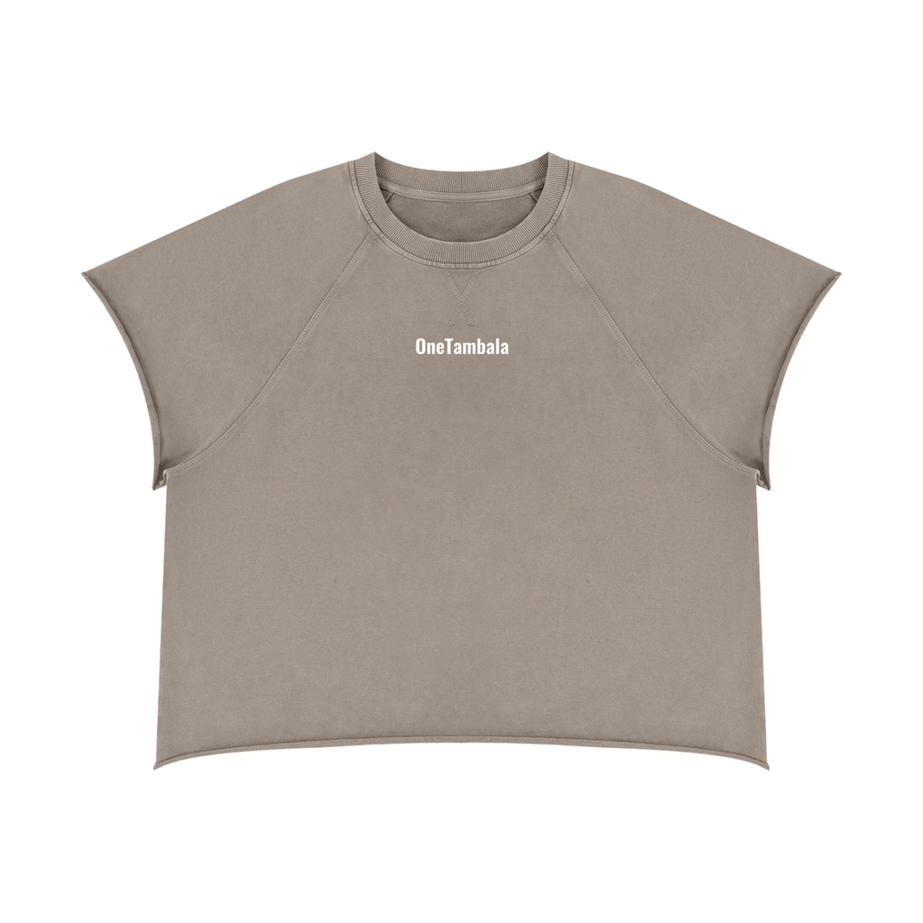 Unisex Vintage Wash Raw Edge Boxy T-Shirt