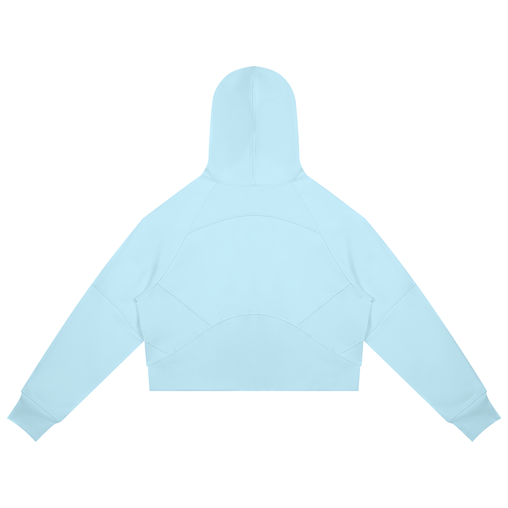 Cropped Zip-Through Hoodie