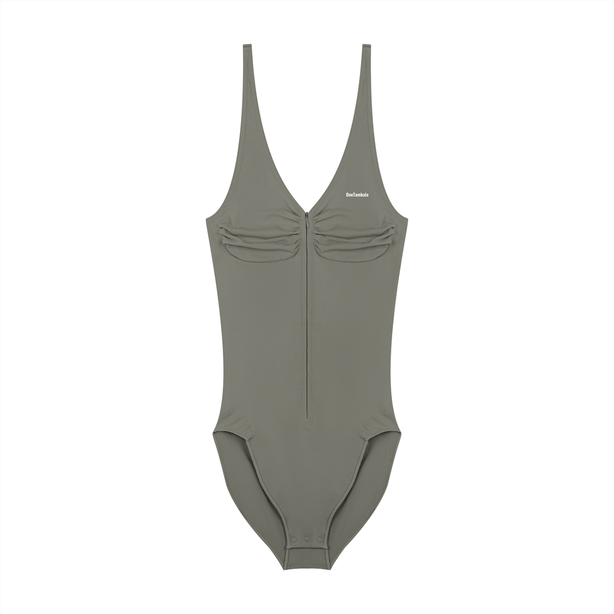 Women’s Full-Zip Ruched Bodysuit