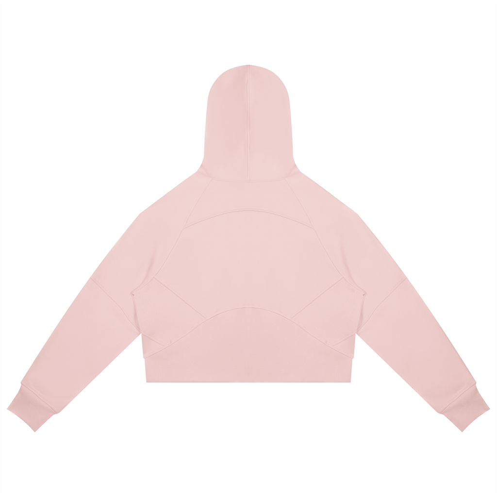Cropped Zip-Through Hoodie