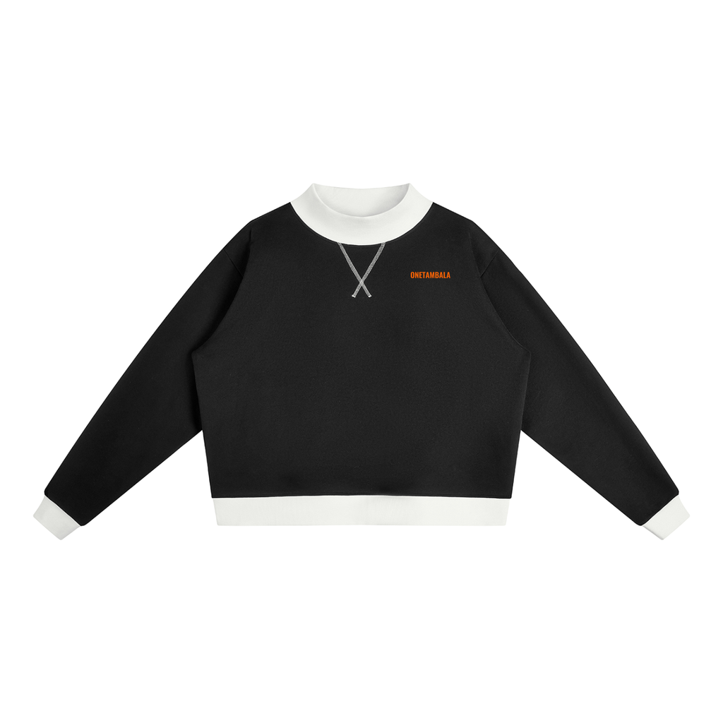 Women’s Mock Neck Crewneck Sweatshirt