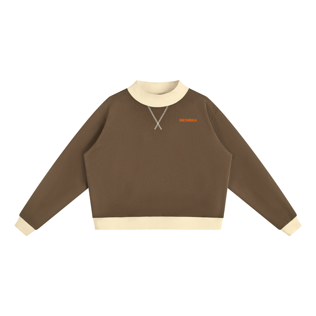 Women’s Mock Neck Crewneck Sweatshirt