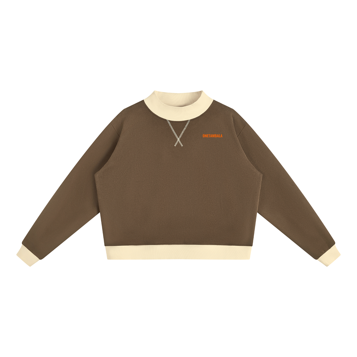Women’s Mock Neck Crewneck Sweatshirt