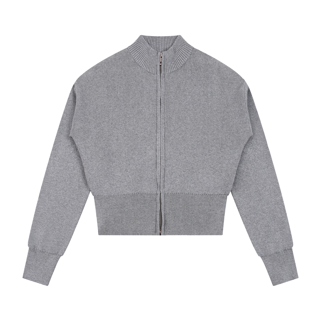 Women’s Mock Neck Zip Up Cardigan