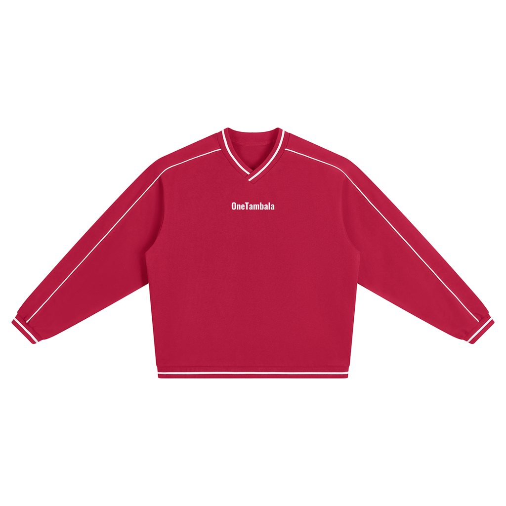 Unisex Color Block V-Neck Sweatshirt