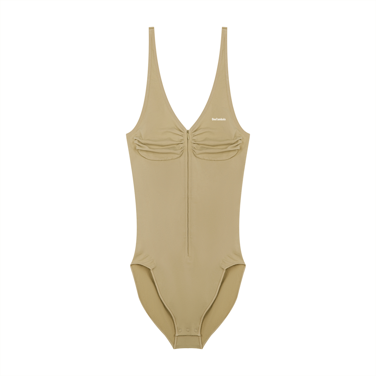 Women’s Full-Zip Ruched Bodysuit