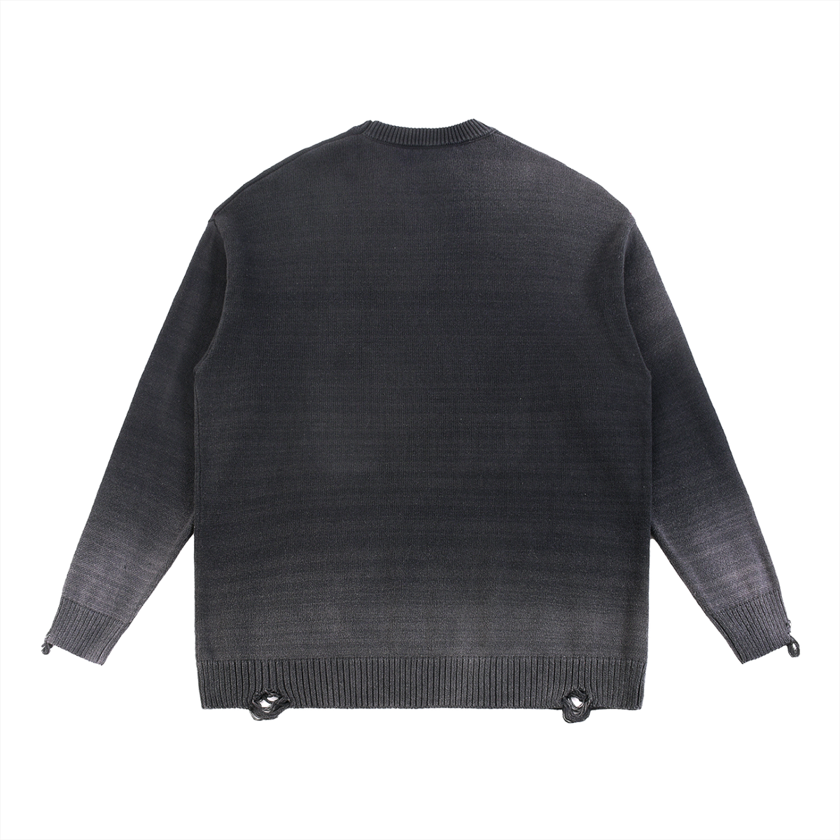 Sun Fade Distressed Ripped Crewneck sweater