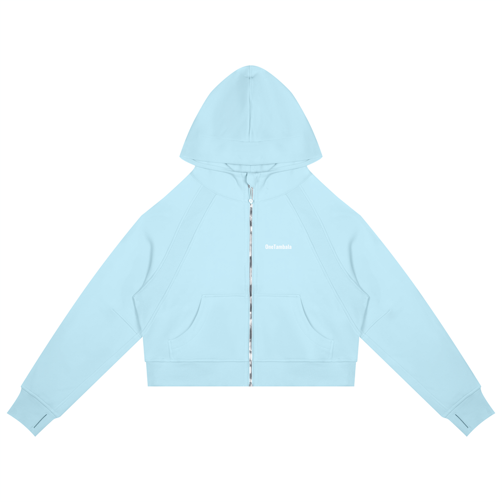 Cropped Zip-Through Hoodie