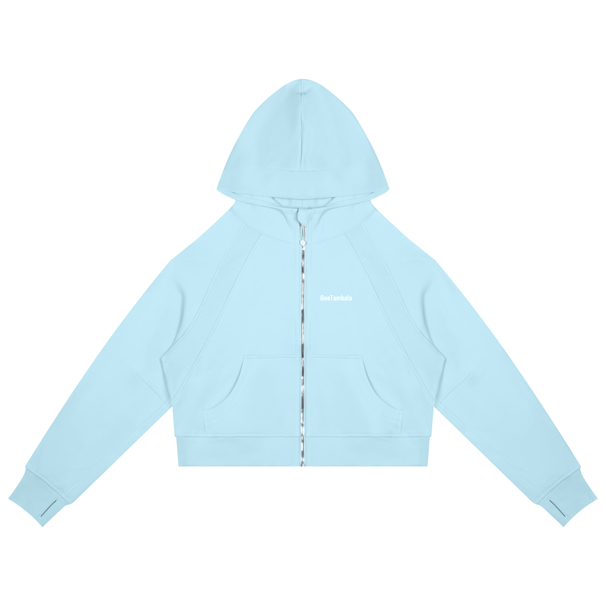 Cropped Zip-Through Hoodie