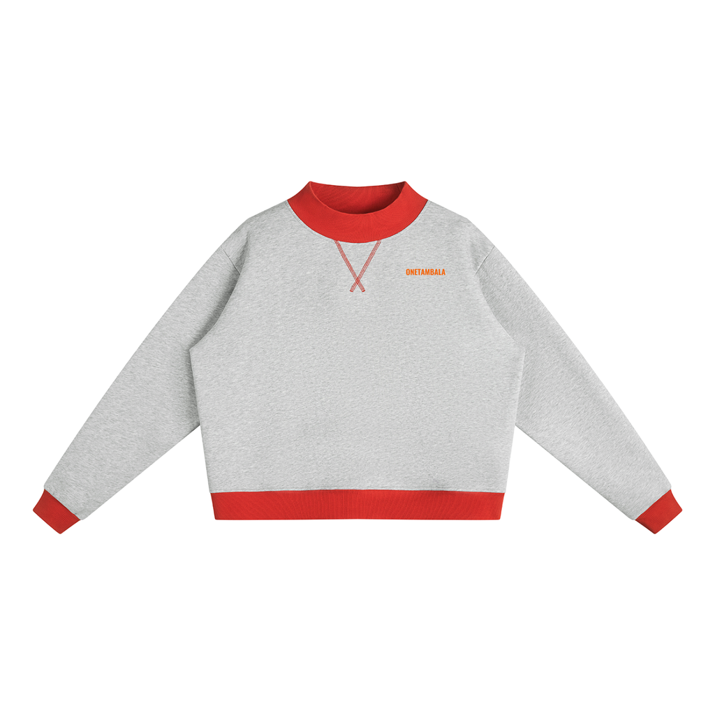 Women’s Mock Neck Crewneck Sweatshirt