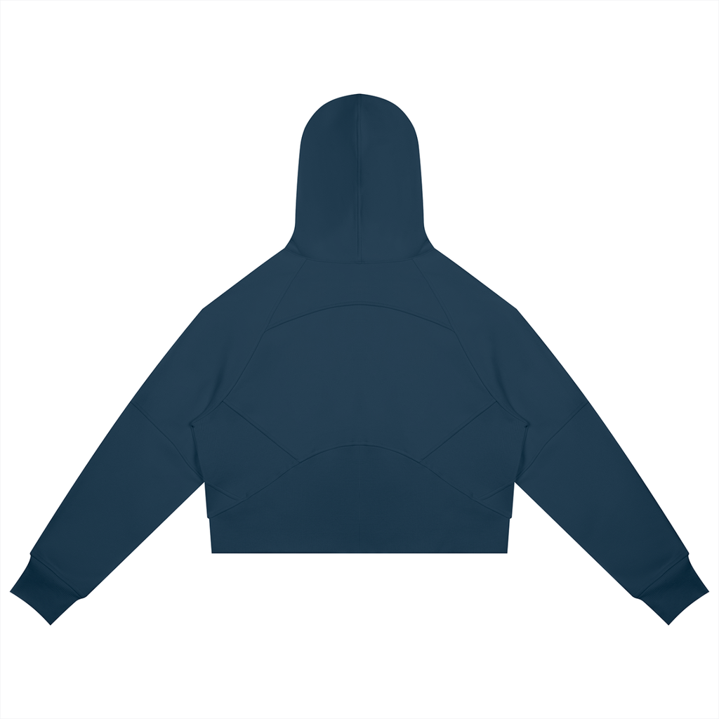 Cropped Zip-Through Hoodie