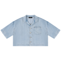 Women's Vintage Wash Boxy Cropped Shirt