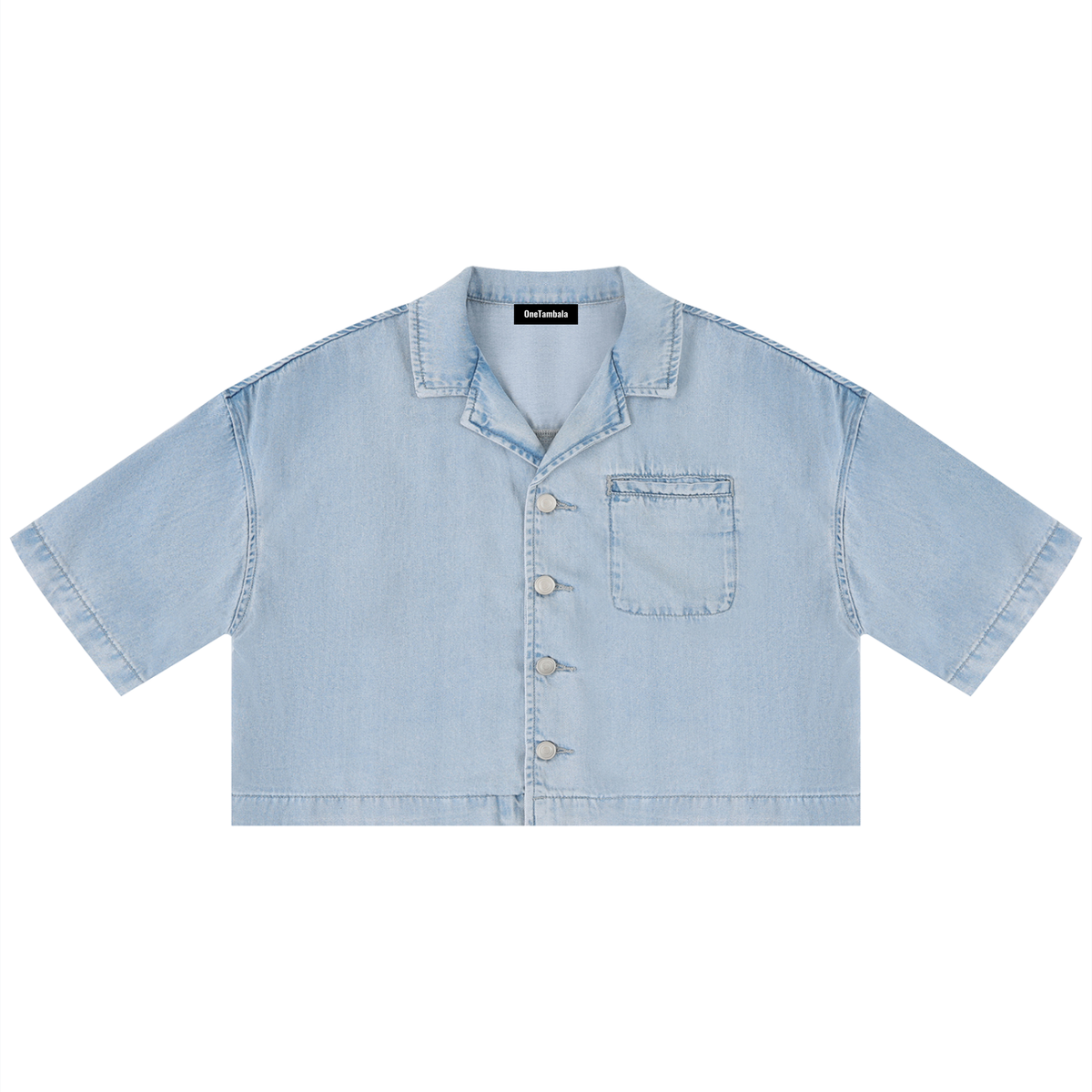 Women's Vintage Wash Boxy Cropped Shirt