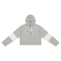 Women’s Cropped Lace-Panel Hoodie