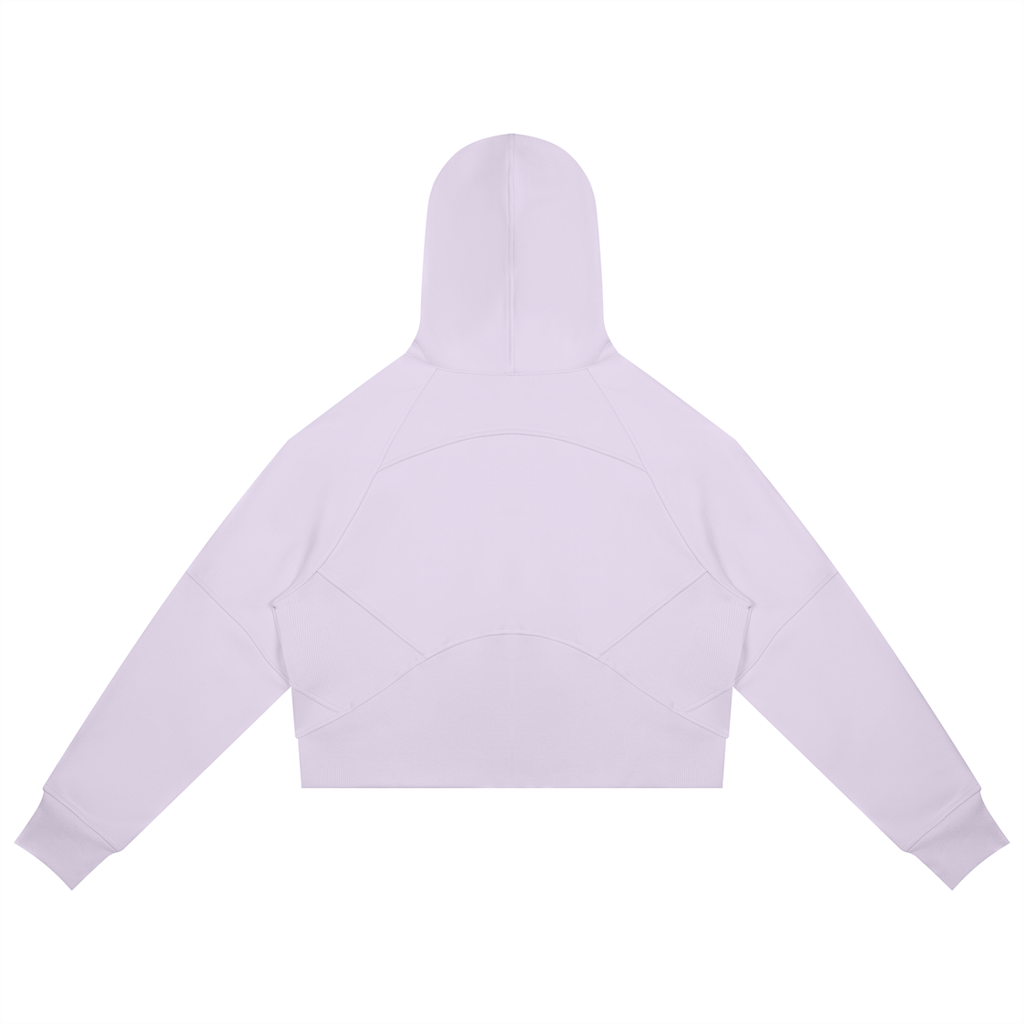 Cropped Zip-Through Hoodie