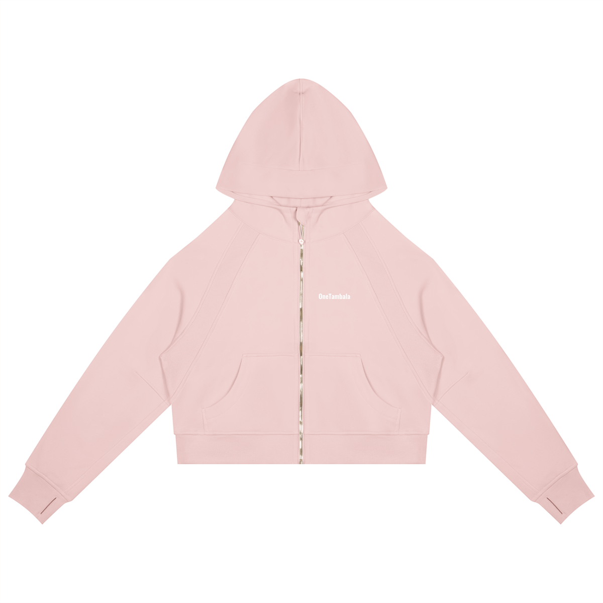 Cropped Zip-Through Hoodie