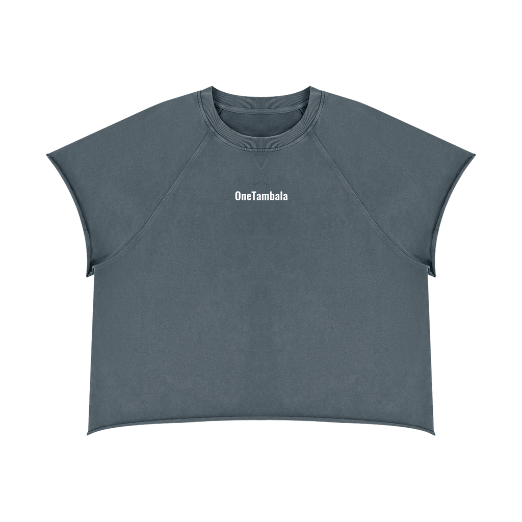Unisex Vintage Wash Raw Edge Boxy T-Shirt