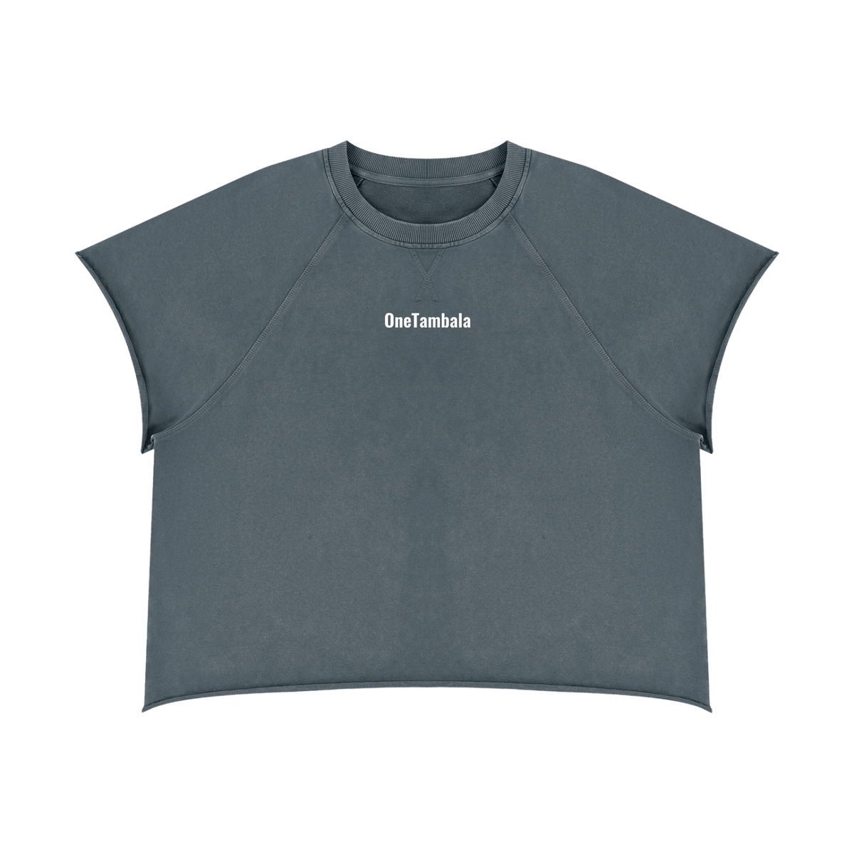 Unisex Vintage Wash Raw Edge Boxy T-Shirt