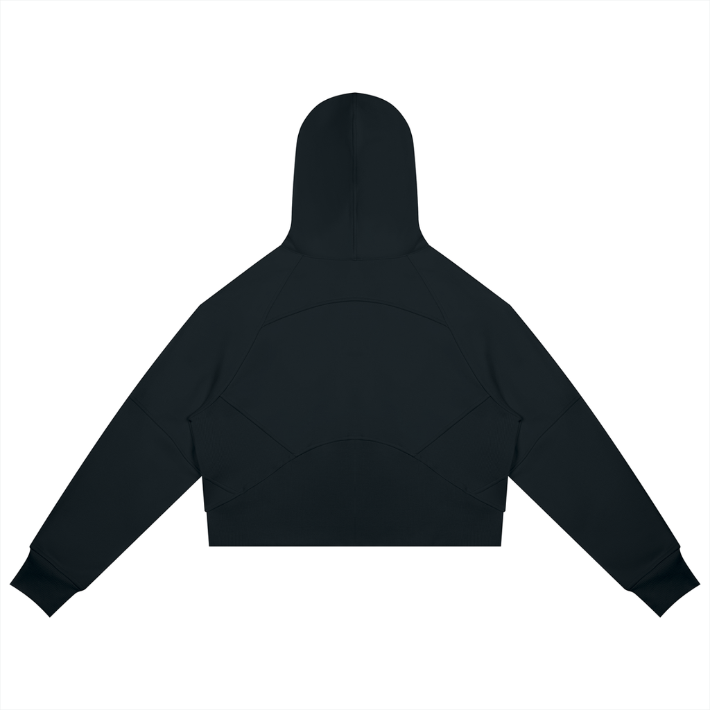 Cropped Zip-Through Hoodie
