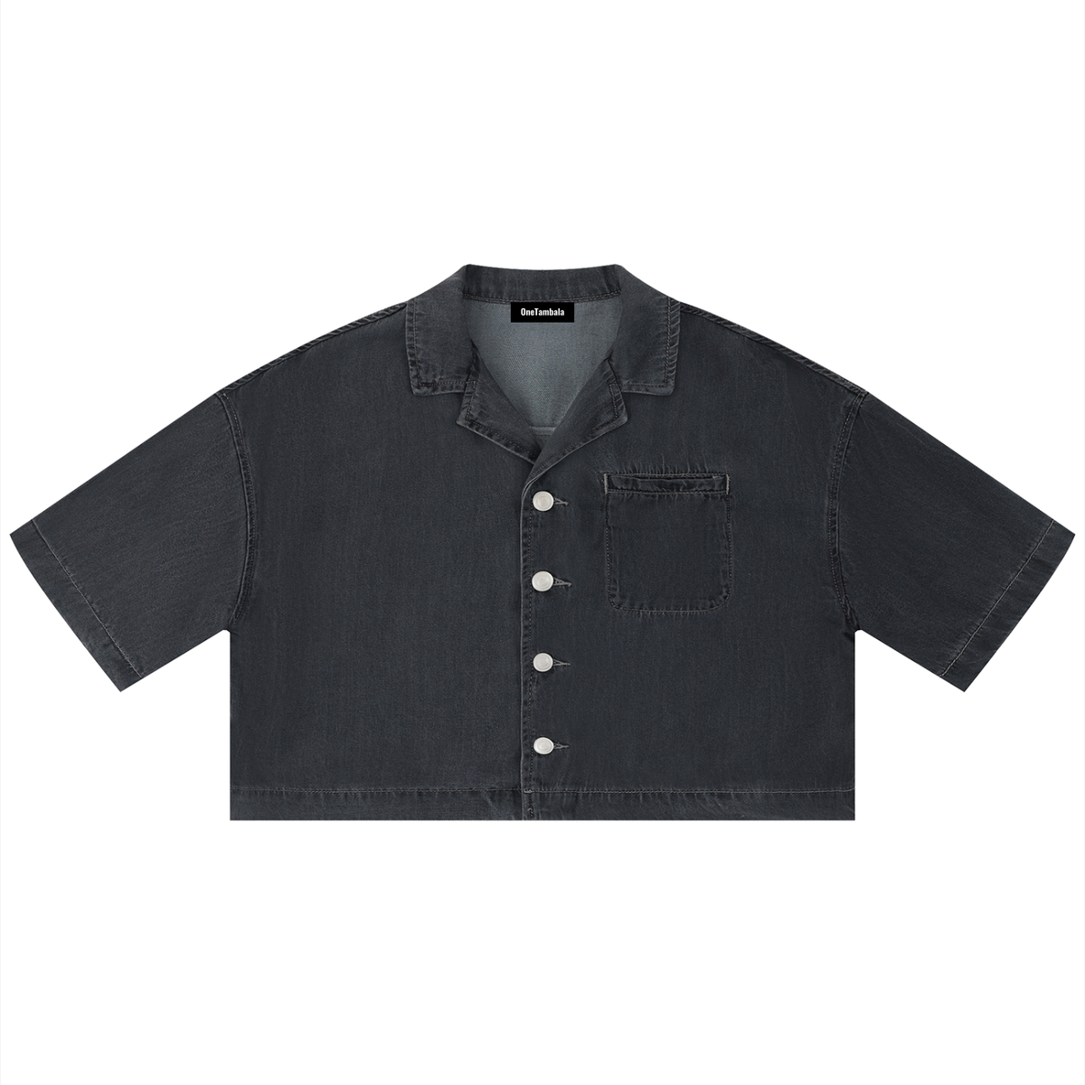 Women's Vintage Wash Boxy Cropped Shirt