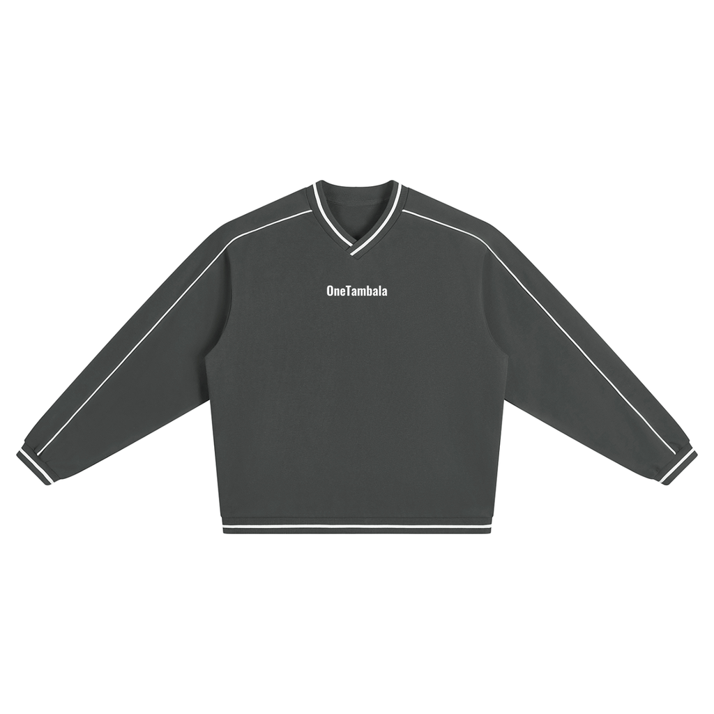 Unisex Color Block V-Neck Sweatshirt