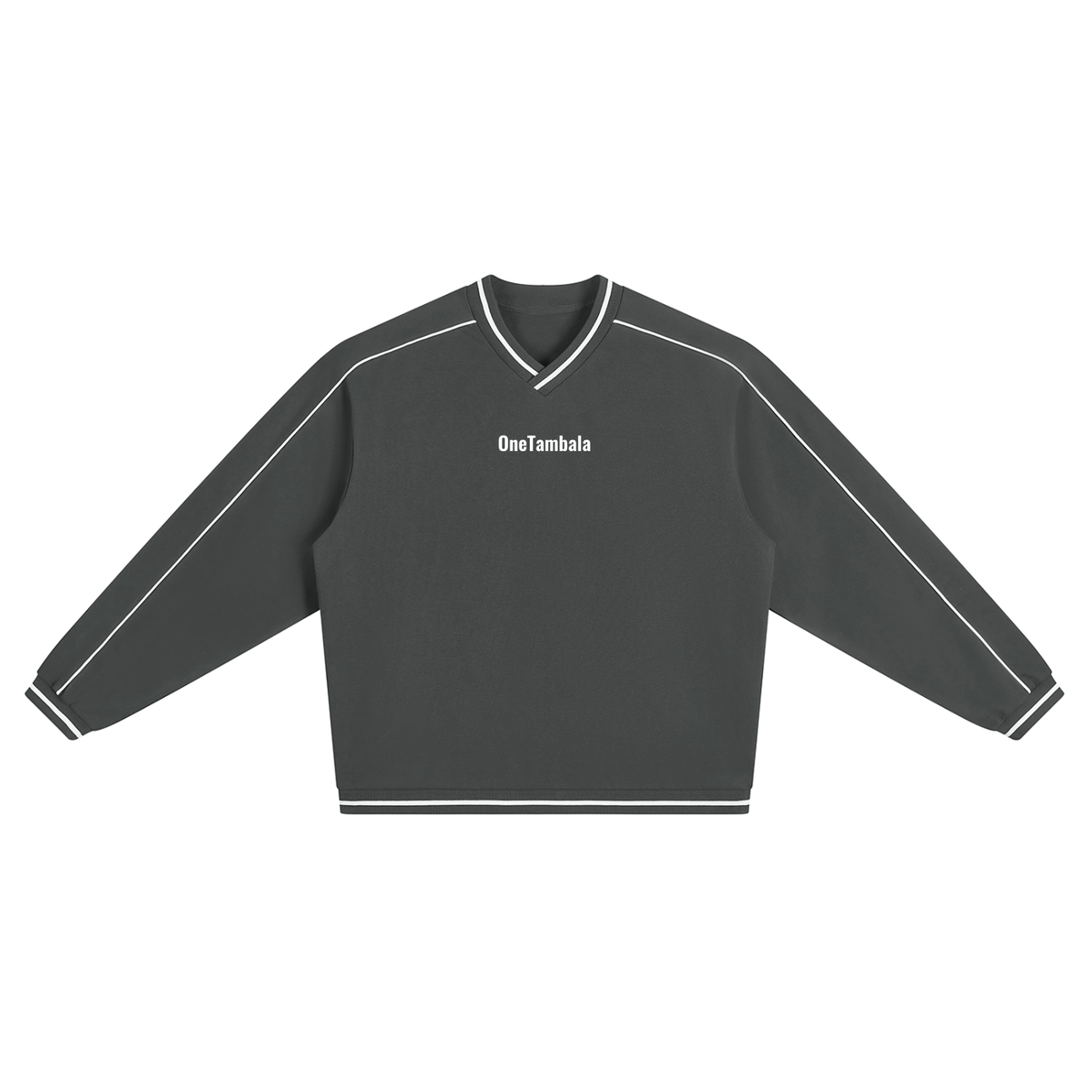 Unisex Color Block V-Neck Sweatshirt